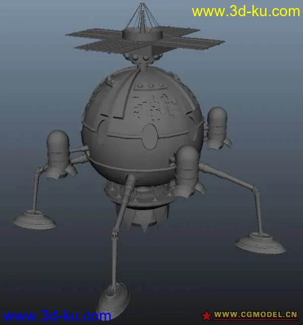 一艘球型單人太空船模型的图片1