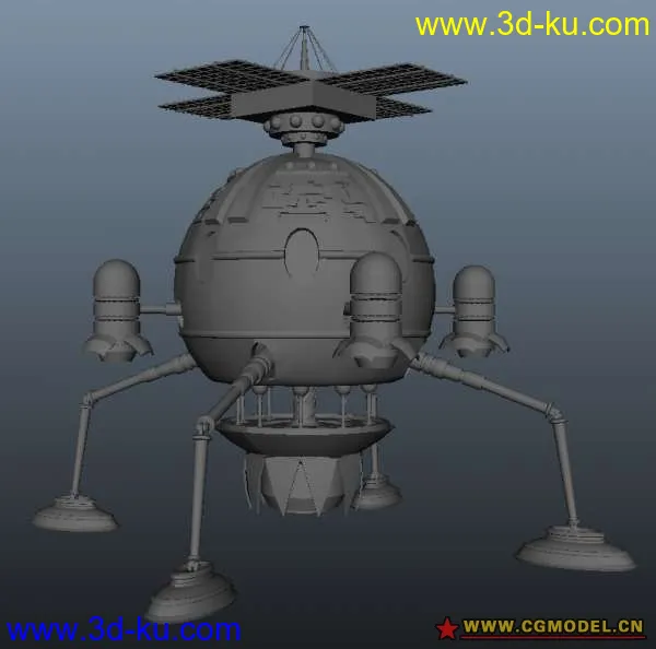 一艘球型單人太空船模型的图片3