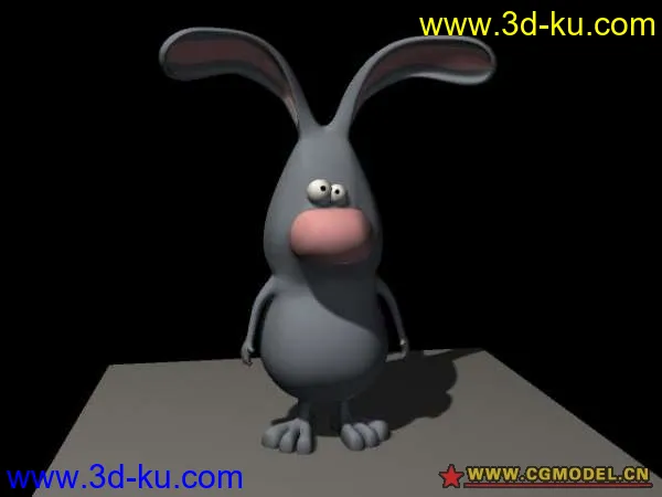 MAYA2008做的卡通小兔子，我指教模型的图片1