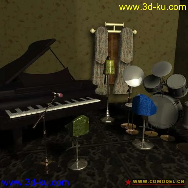 钢琴，架子鼓2模型的图片1