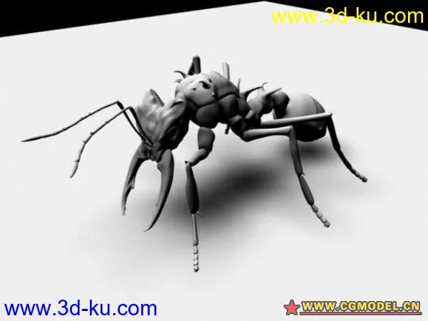 极品Nurbs蚂蚁 阴影烘焙的模型的图片1