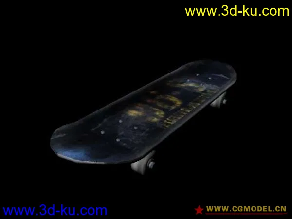次时代_skateboard滑板带贴图模型的图片1