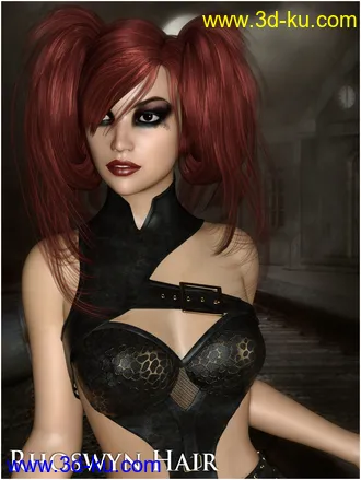 3D打印模型Rhoswyn Hair for Gen 8的图片