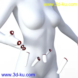 3D打印模型Right Hand Chopped Fingers for G8F的图片