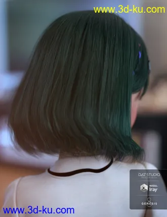 3D打印模型Rin Hair for Genesis 8 Females的图片