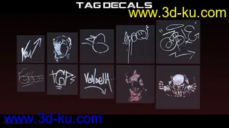 3D打印模型RL Graffiti Tags的图片