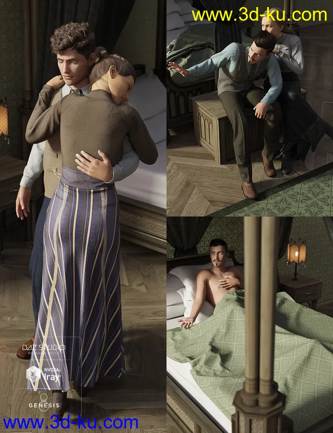 Rosemill Moor The Wait Poses for Genesis 8模型的图片1