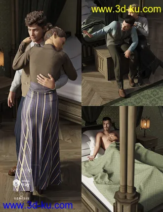 3D打印模型Rosemill Moor The Wait Poses for Genesis 8的图片