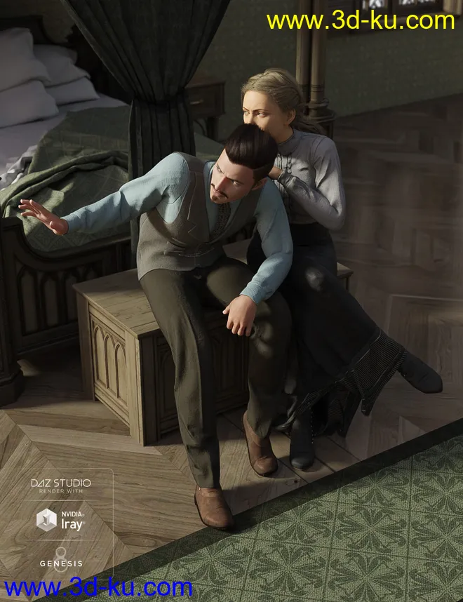 Rosemill Moor The Wait Poses for Genesis 8模型的图片3