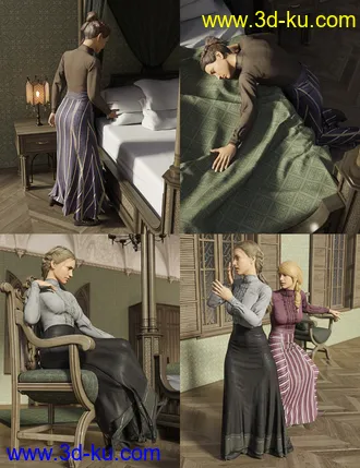 3D打印模型Rosemill Moor The Wait Poses for Genesis 8的图片