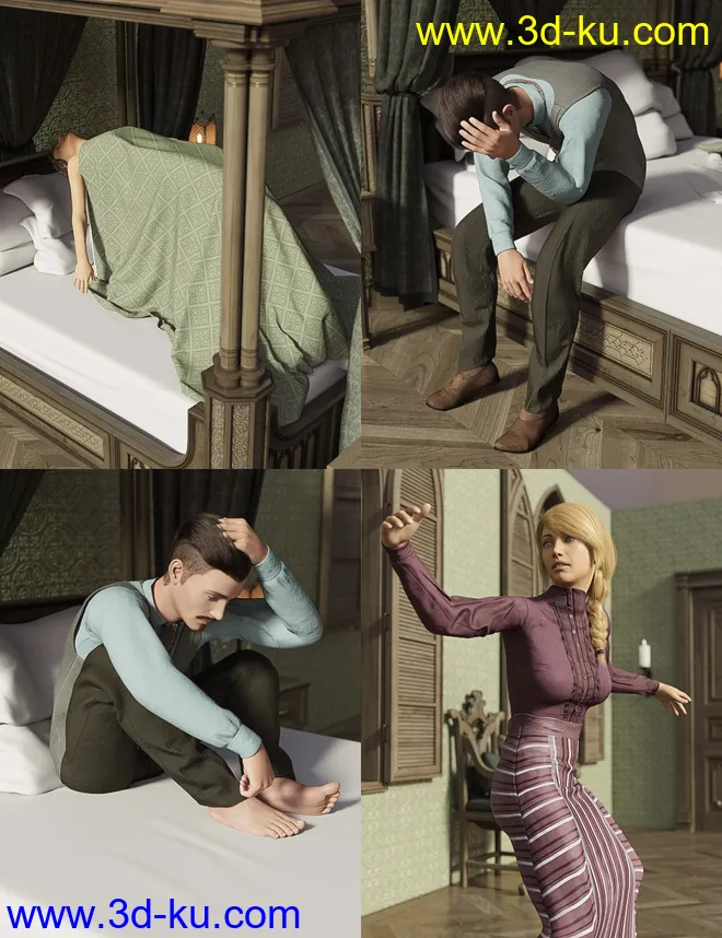 Rosemill Moor The Wait Poses for Genesis 8模型的图片6