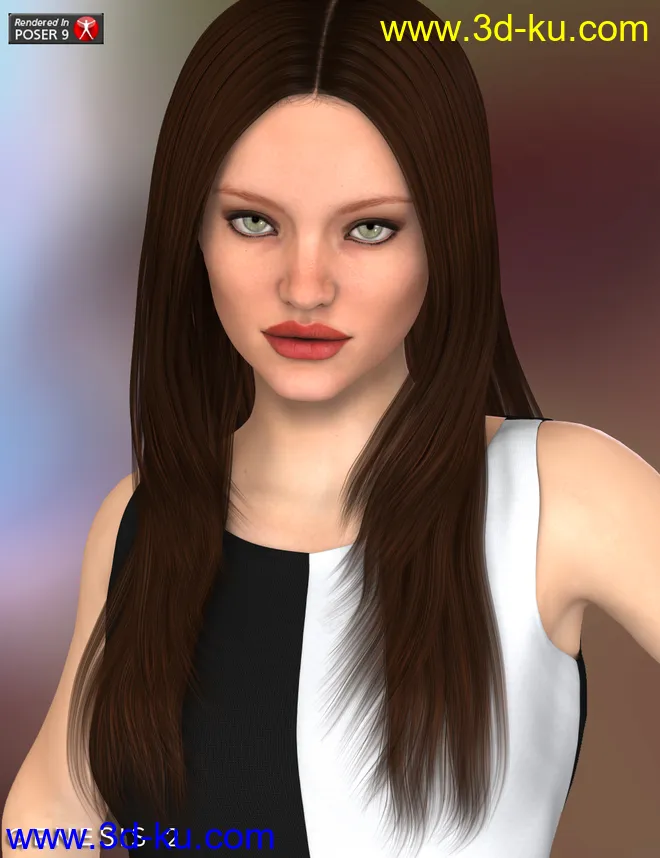 Roxanna Hair for Genesis 2 Female(s)模型的图片4