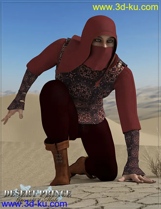 RW Desert Prince for Genesis 2 Male(s)模型的图片1