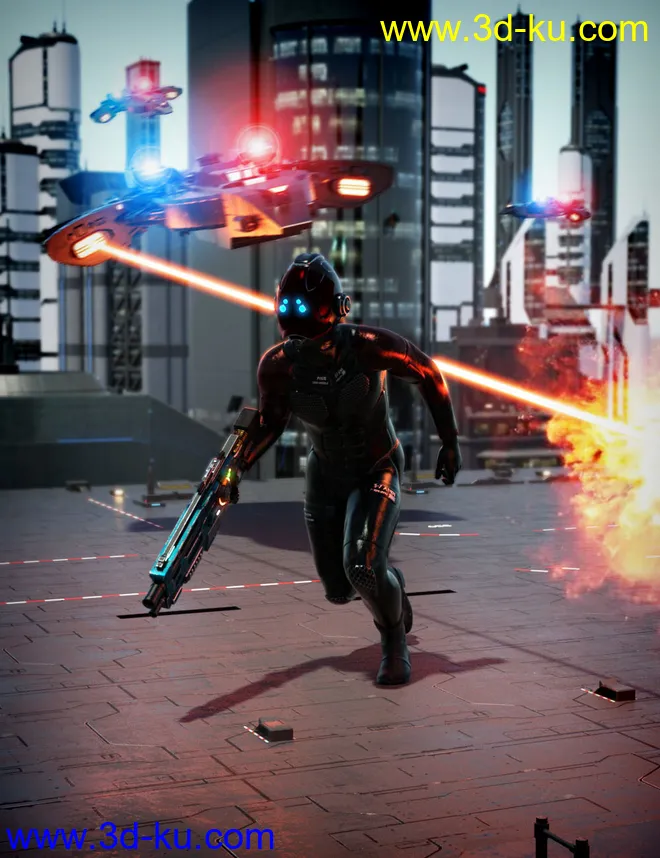 S-7 Bounty Hunter Outfit For Genesis 8 Male(s)模型的图片1