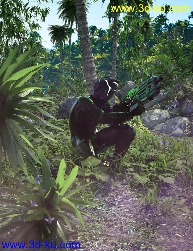 S-7 Bounty Hunter Outfit For Genesis 8 Male(s)模型的图片2