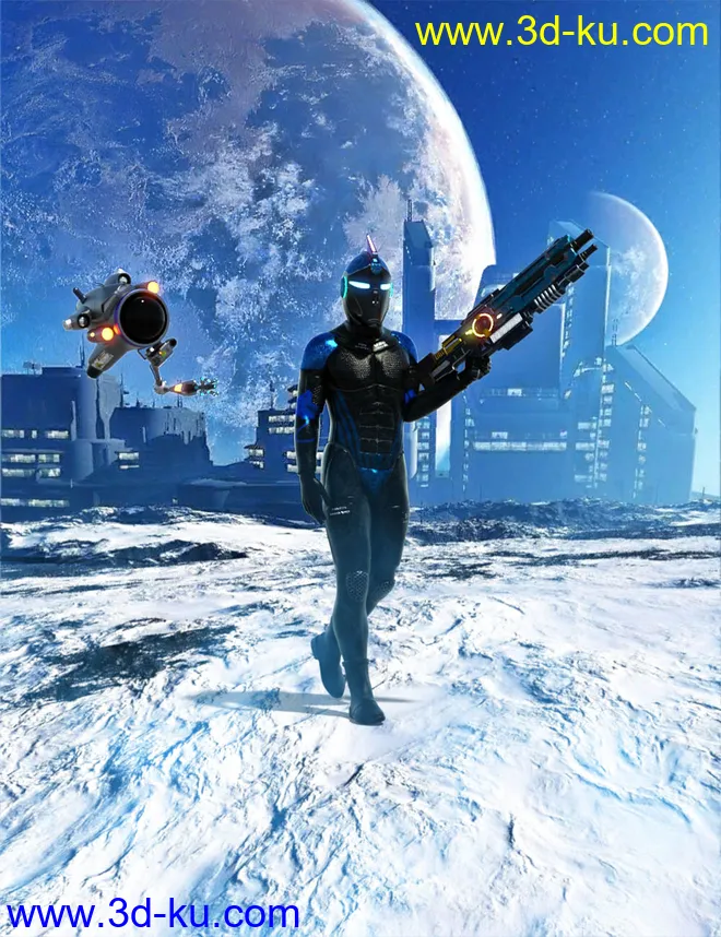 S-7 Bounty Hunter Outfit For Genesis 8 Male(s)模型的图片4