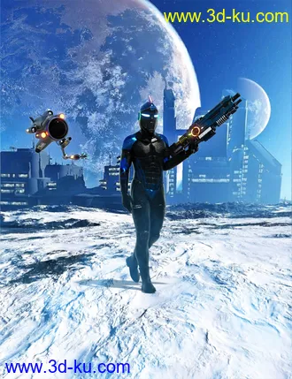 3D打印模型S-7 Bounty Hunter Outfit For Genesis 8 Male(s)的图片