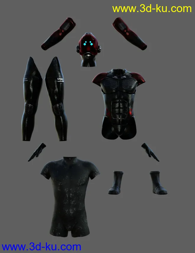 S-7 Bounty Hunter Outfit For Genesis 8 Male(s)模型的图片6