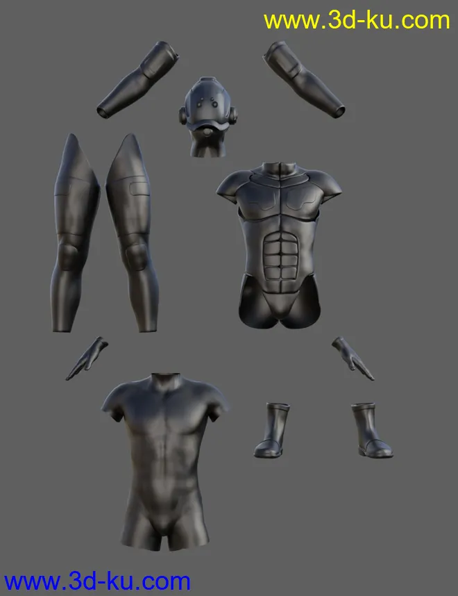 S-7 Bounty Hunter Outfit For Genesis 8 Male(s)模型的图片7