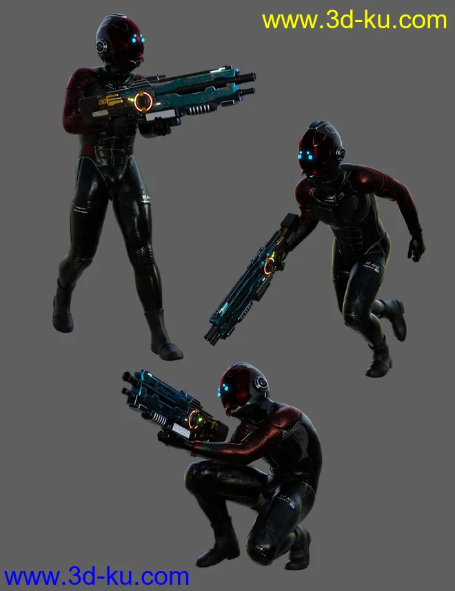 S-7 Bounty Hunter Outfit For Genesis 8 Male(s)模型的图片11