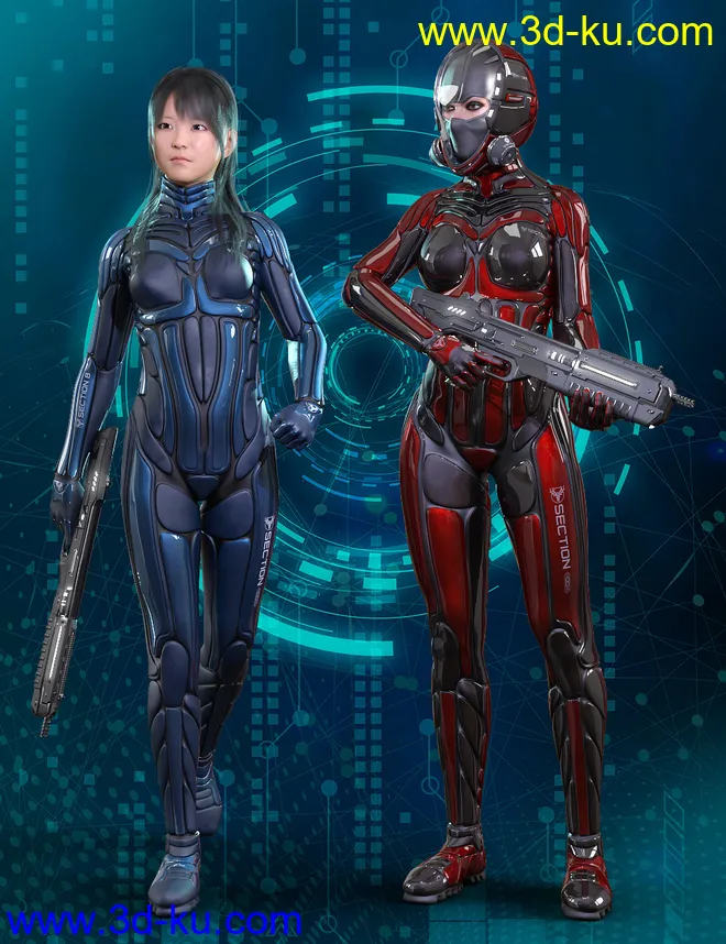 S8 Suit for Genesis 8 Female(s)模型的图片2