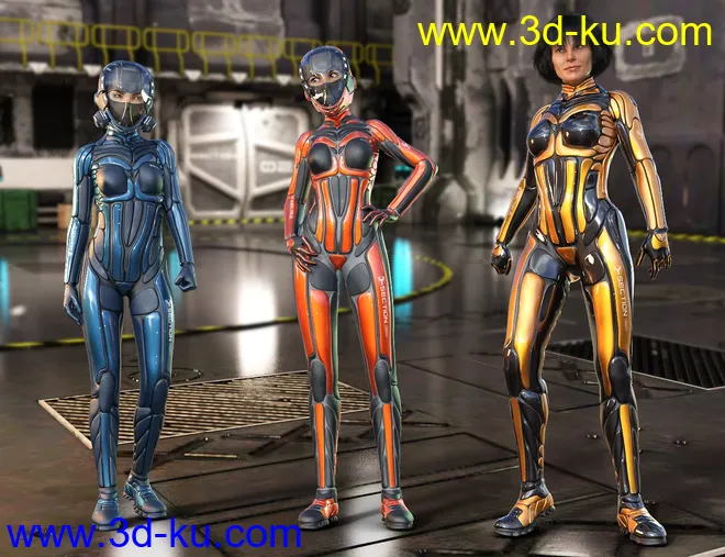S8 Suit for Genesis 8 Female(s)模型的图片5