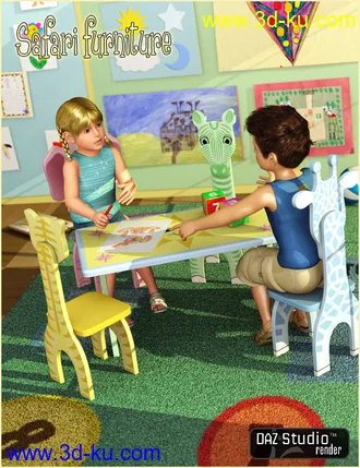 3D打印模型Safari Furniture for Kids4的图片