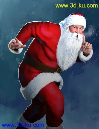 3D打印模型Santa Laughing Animation for Genesis 8 Males的图片