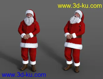3D打印模型Santa Laughing Animation for Genesis 8 Males的图片
