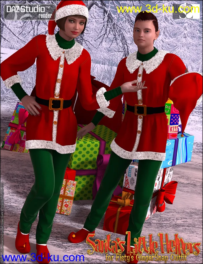 Santa's Little Helpers for Ginger Snap Outfit模型的图片1