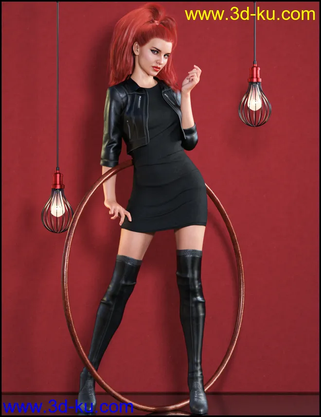 Sassy Edge Outfit for Genesis 8 Females模型的图片1