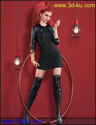 3D打印模型Sassy Edge Outfit for Genesis 8 Females的图片