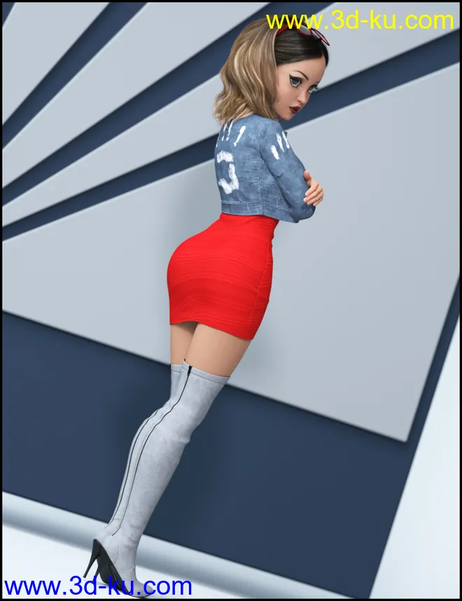 Sassy Edge Outfit for Genesis 8 Females模型的图片5