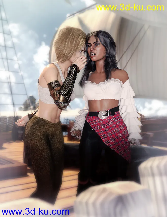 SBibb Dreadful Pirate Captain Poses and Expressions for Genesis 8模型的图片3