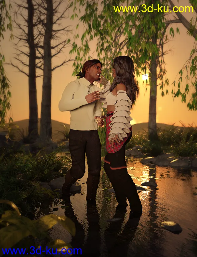 SBibb Dreadful Pirate Captain Poses and Expressions for Genesis 8模型的图片6