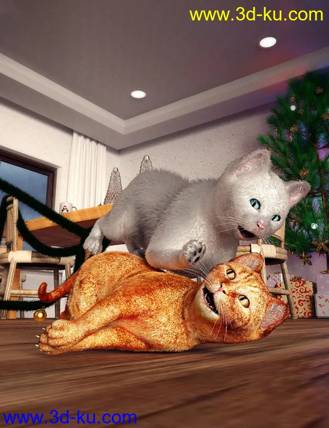 SBibb Kitten Poses and Morph模型的图片1