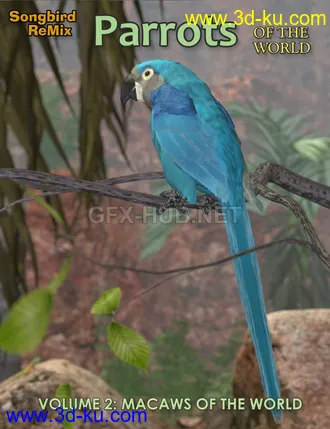 3D打印模型SBRM Parrots Vol 2 - Macaws of the World的图片