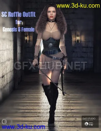 3D打印模型SC Ruffle Outfit for Genesis 8 Female的图片