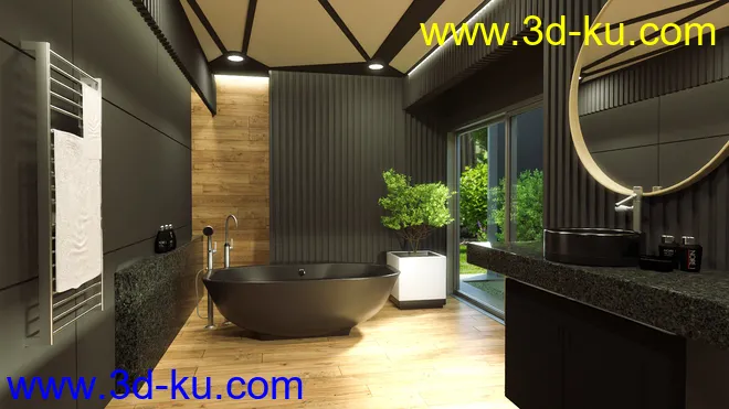 Scandinavian Bathroom模型的图片2