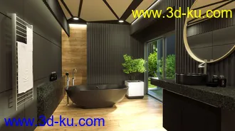 3D打印模型Scandinavian Bathroom的图片