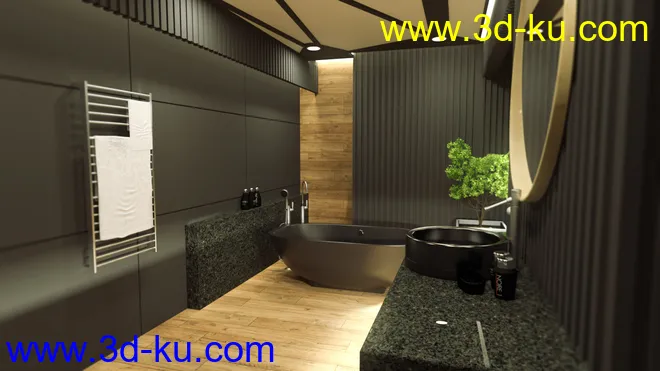 Scandinavian Bathroom模型的图片3
