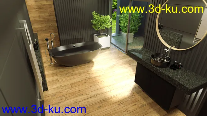 Scandinavian Bathroom模型的图片4