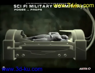3D打印模型SCI FI Military Dormitory Poses and Props的图片