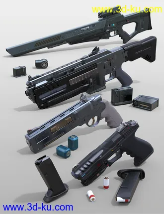 3D打印模型Sci-Fi Weapons Collection 3的图片