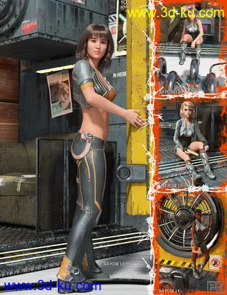 3D打印模型SciFi Living Room Poses and Cameras for Genesis 8的图片