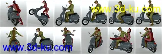 3D打印模型Scootering Poses and Props for Genesis 8的图片