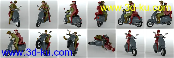 Scootering Poses and Props for Genesis 8模型的图片5