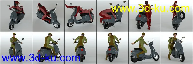Scootering Poses and Props for Genesis 8模型的图片9