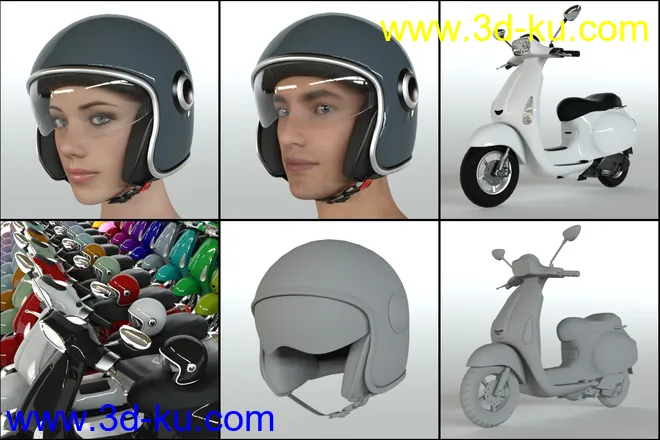 Scootering Poses and Props for Genesis 8模型的图片10