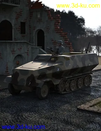 3D打印模型Sd Kfz 251 Halftrack的图片